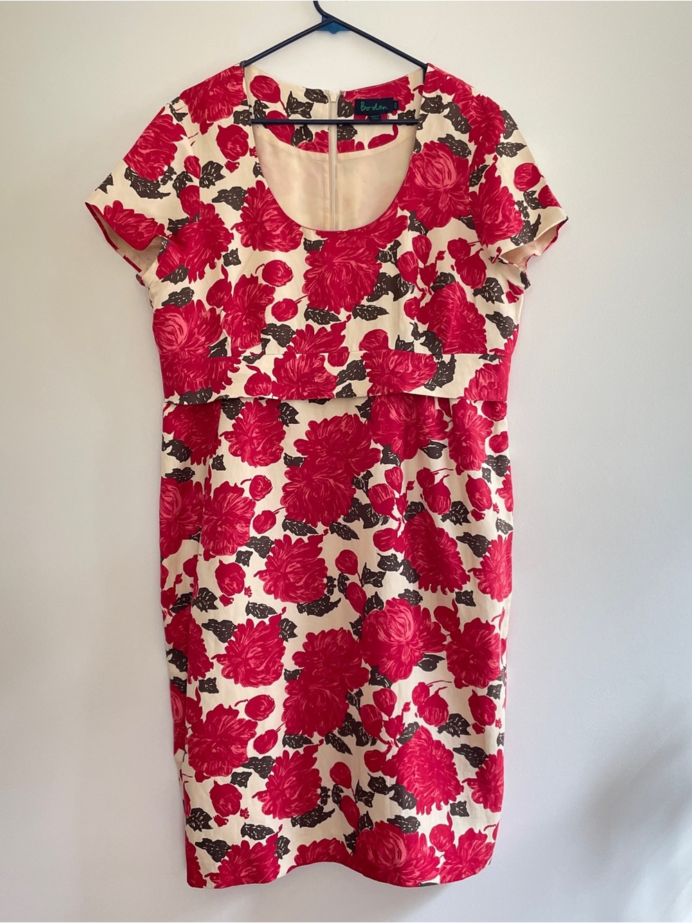 Boden Silk Linen Floral Sheath Dress Coquette Elegant Occasion Preppy Event